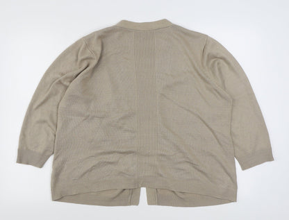 Womens UK Size 18 BHS Beige Cardigan Jumper
