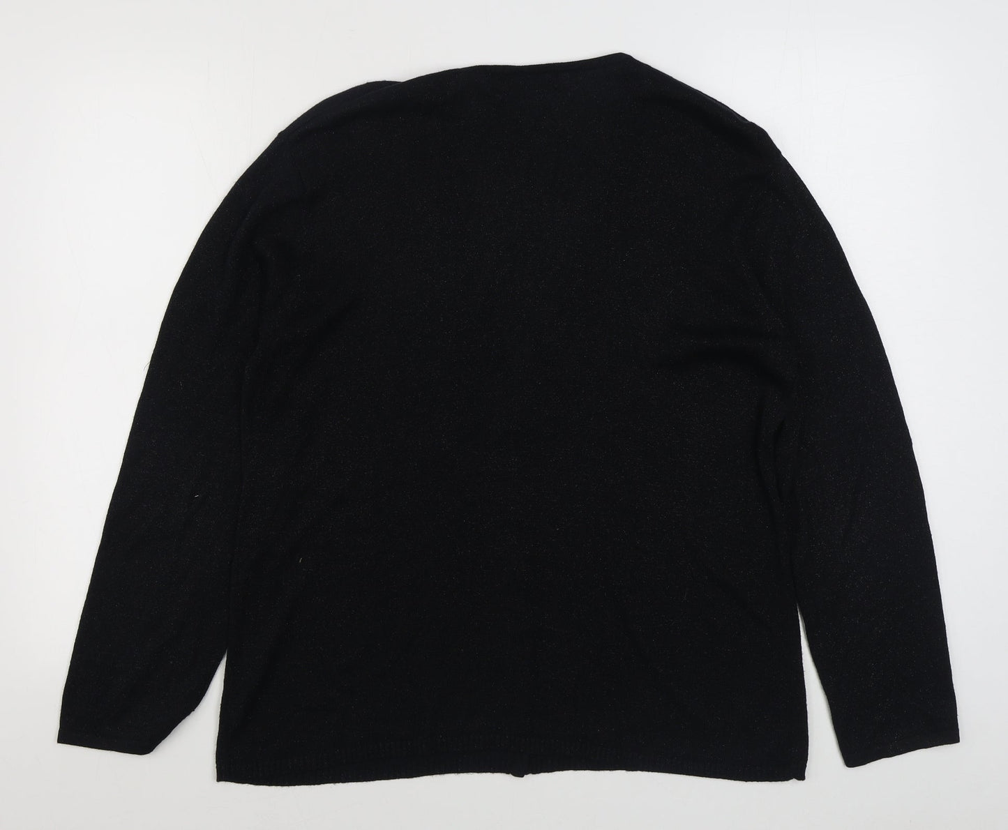 Womens UK Size M Fabrizio Black Cardigan Jumper