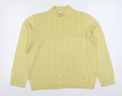 Womens UK Size 14 Preworn Yellow Pullover Jumper