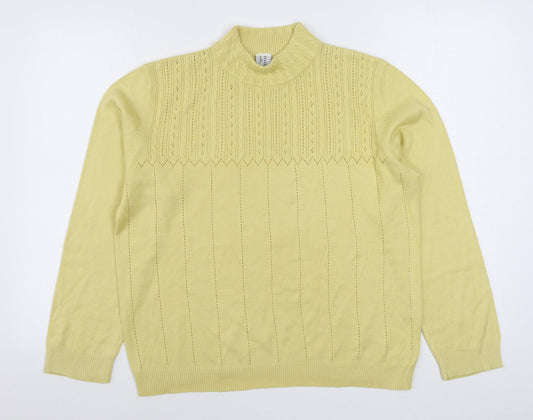 Womens UK Size 14 Preworn Yellow Pullover Jumper