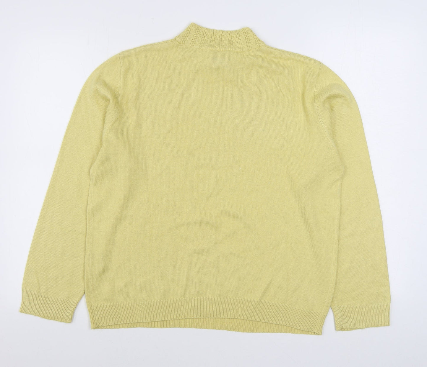 Womens UK Size 14 Preworn Yellow Pullover Jumper