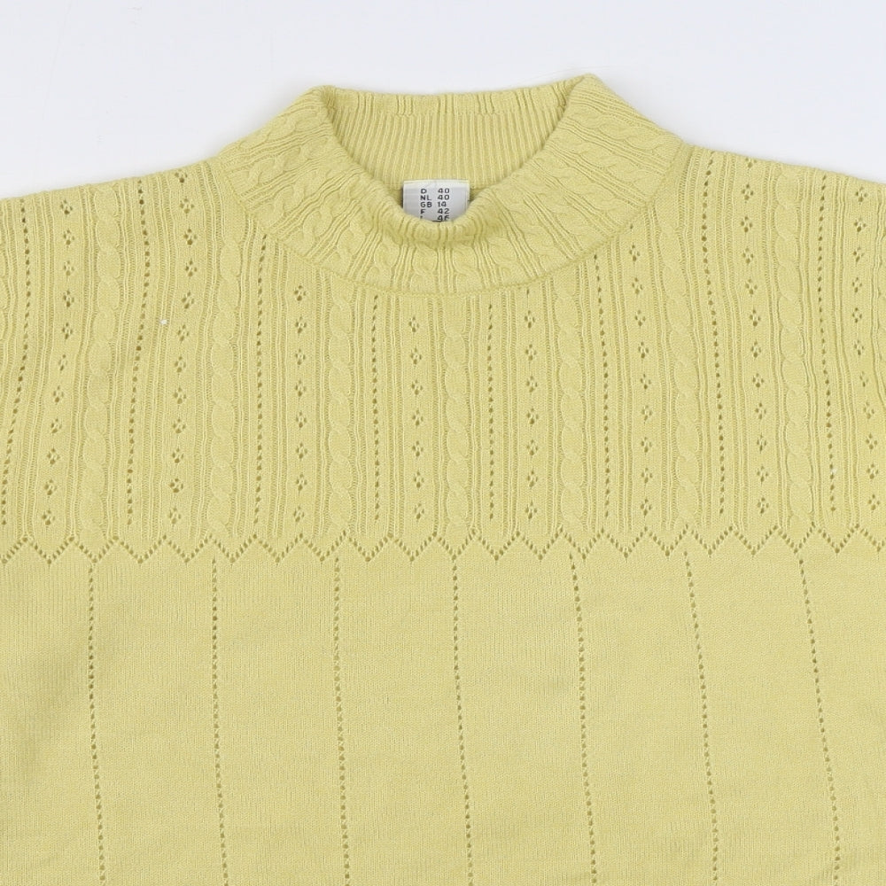 Womens UK Size 14 Preworn Yellow Pullover Jumper