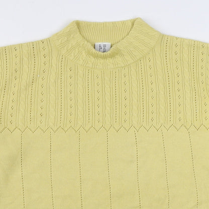 Womens UK Size 14 Preworn Yellow Pullover Jumper