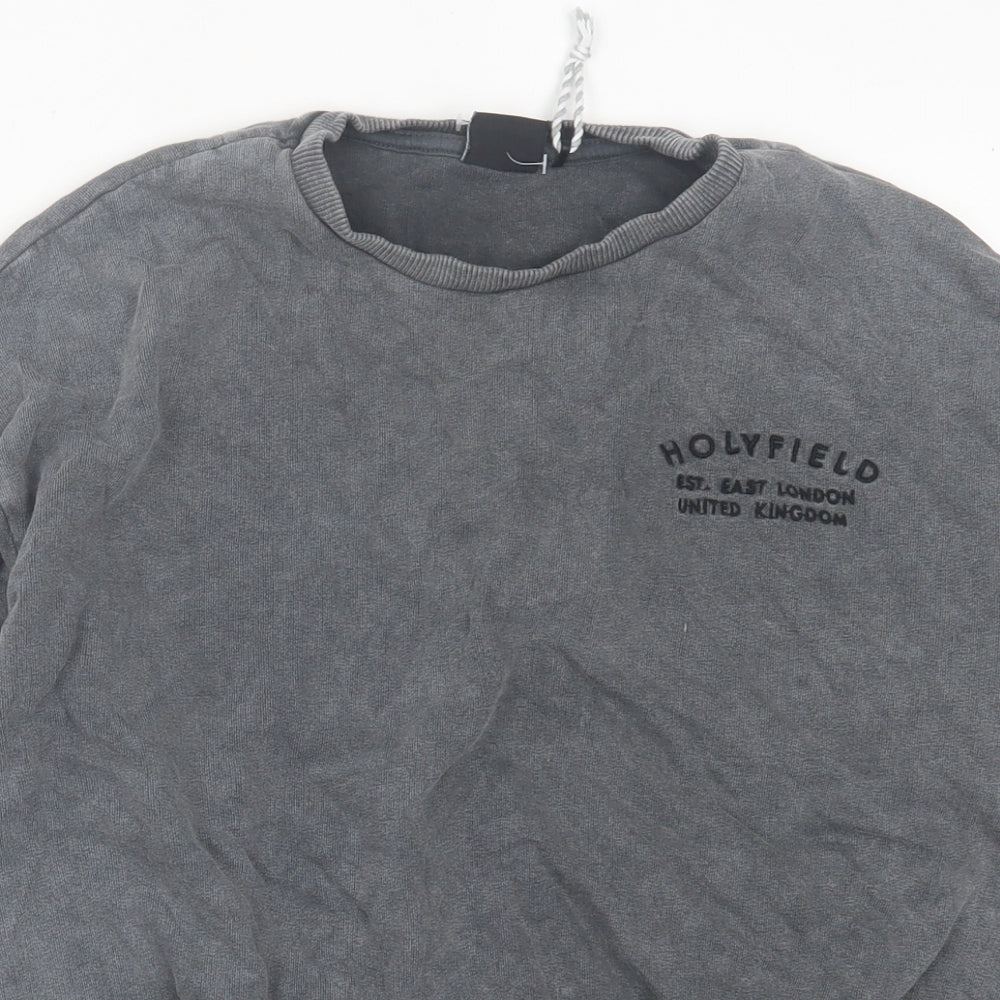 George Girls Grey  Cotton Pullover Sweatshirt Size 8-9 Years  Pullover