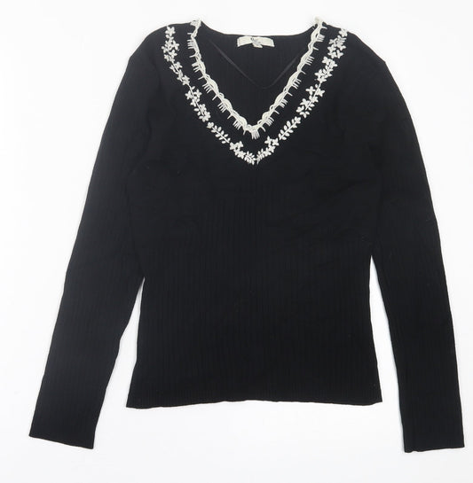 Womens UK Size S Klass Black Pullover Jumper