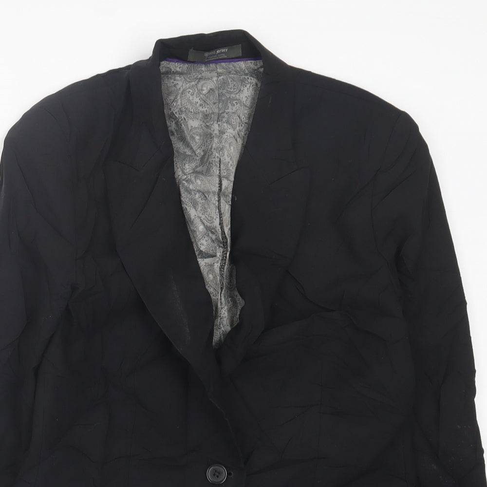 Womens UK Size 10 Simon Jersey Black Jacket