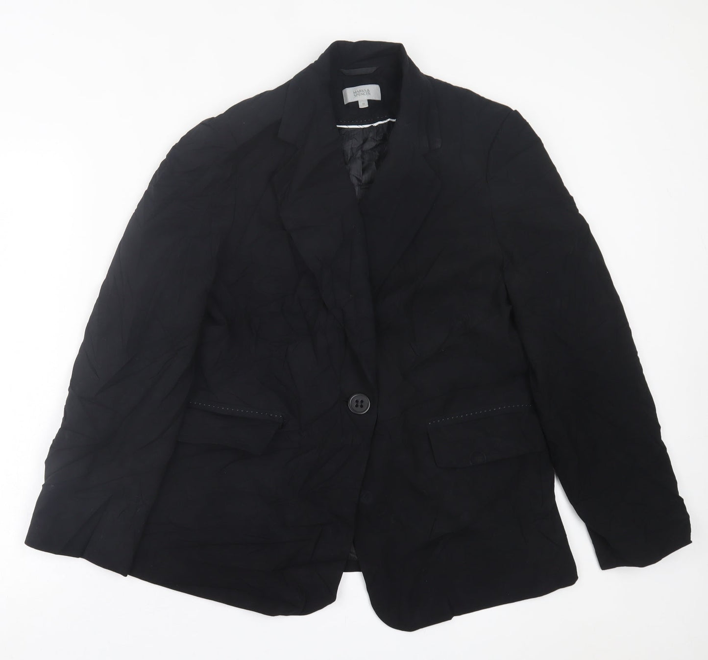 Womens UK Size 8 Marks and Spencer Black Jacket