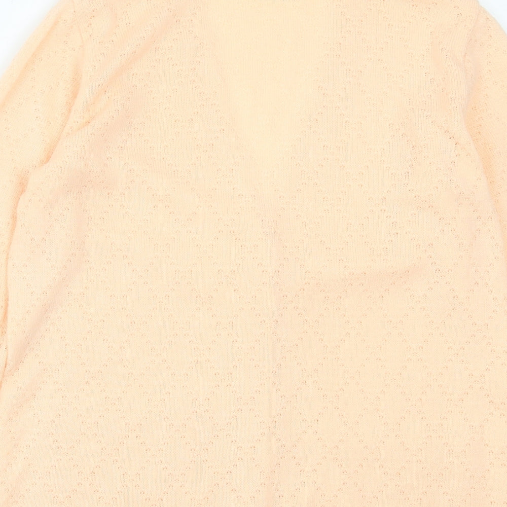 Accolade Womens Pink V-Neck Argyle/Diamond Acrylic Cardigan Jumper Size 12