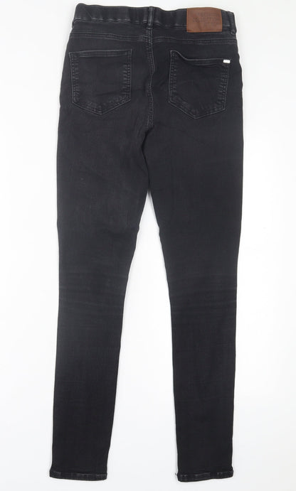 George Womens Black  Cotton Skinny Jeans Size 10 L30 in Regular Button