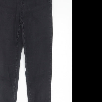 George Womens Black  Cotton Skinny Jeans Size 10 L30 in Regular Button