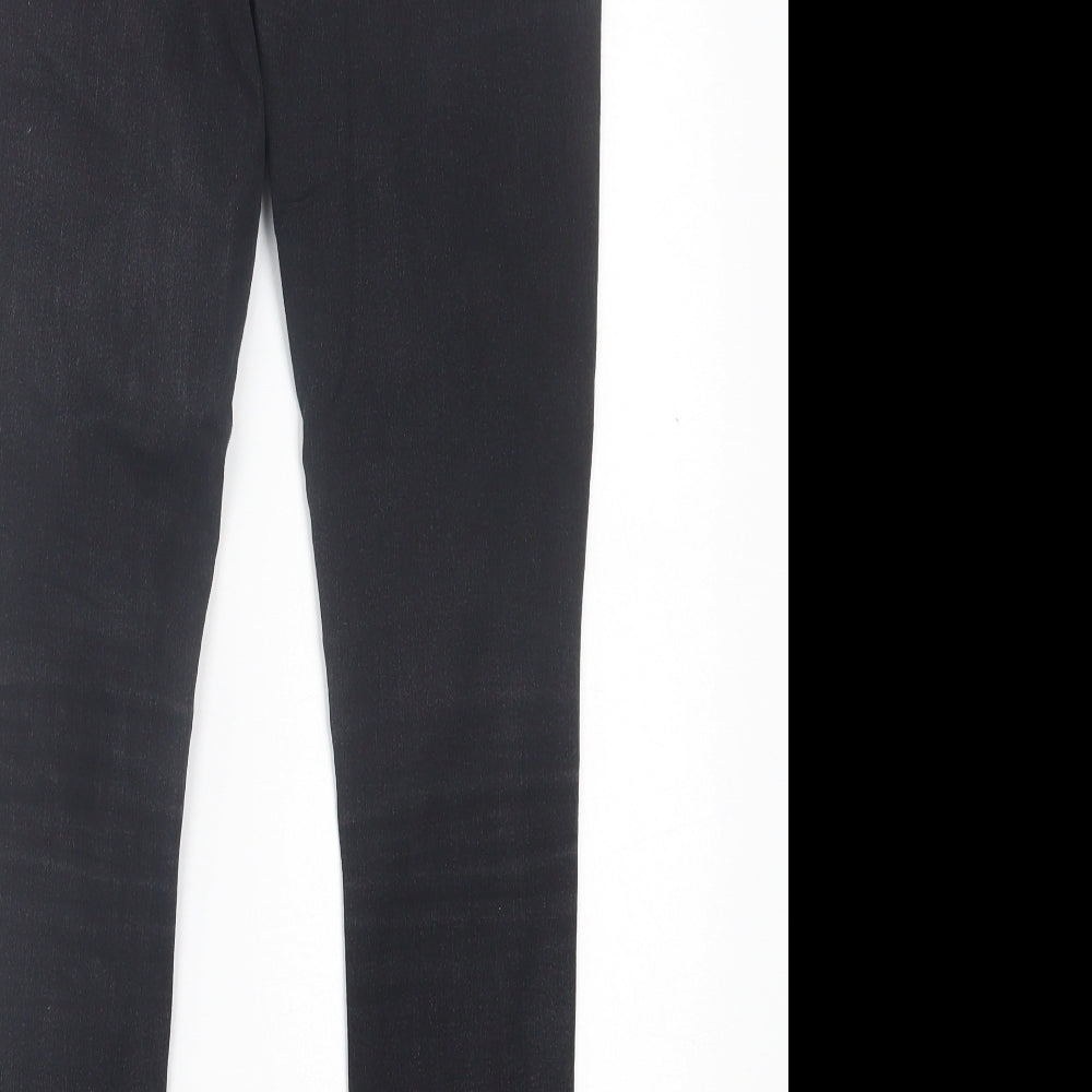 George Womens Black  Cotton Skinny Jeans Size 10 L30 in Regular Button