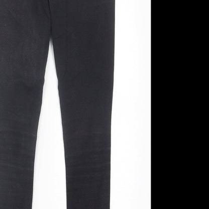 George Womens Black  Cotton Skinny Jeans Size 10 L30 in Regular Button