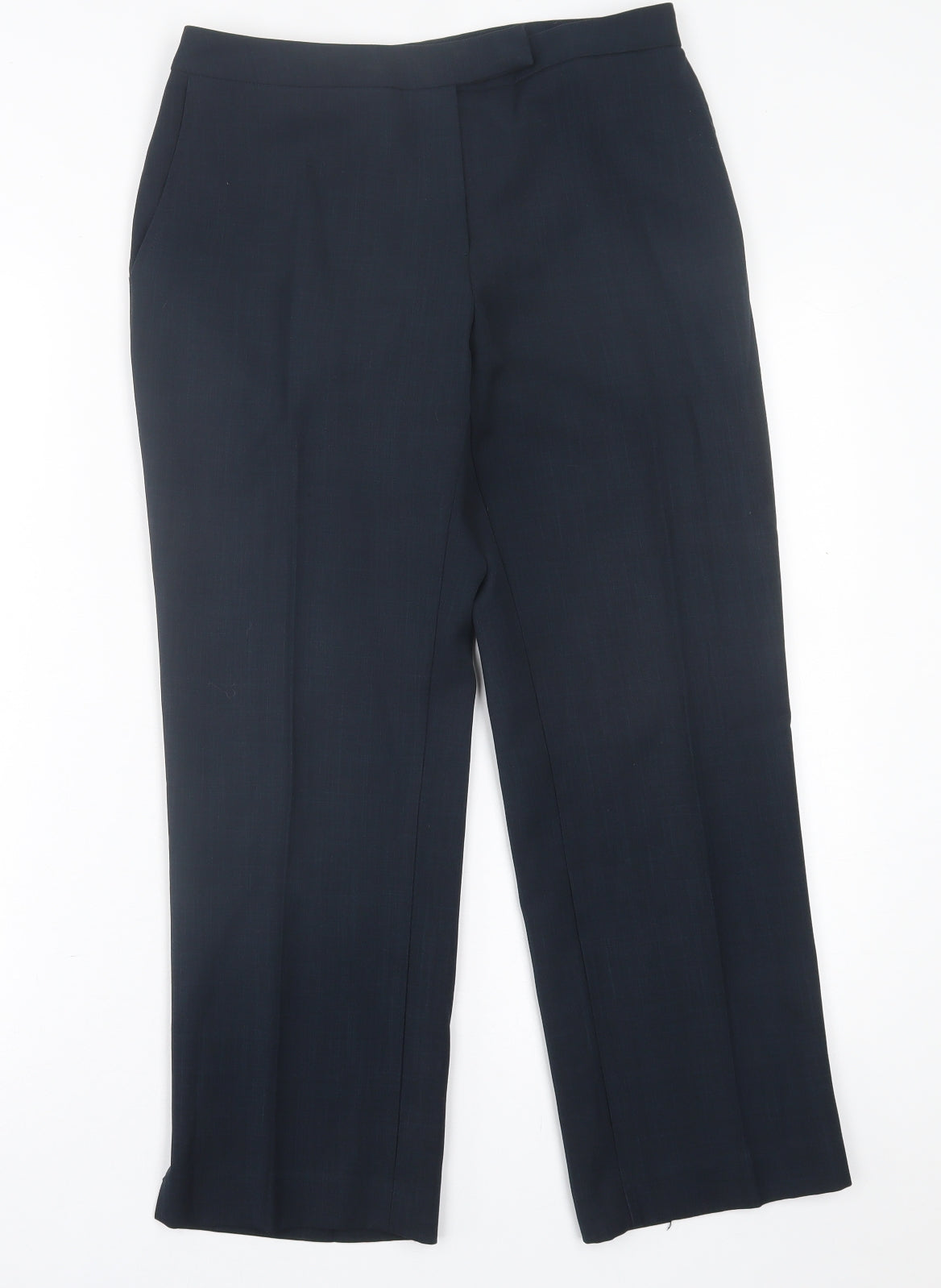 Warehouse Womens Blue  Polyester Trousers  Size 10 L26 in Regular Hook & Eye