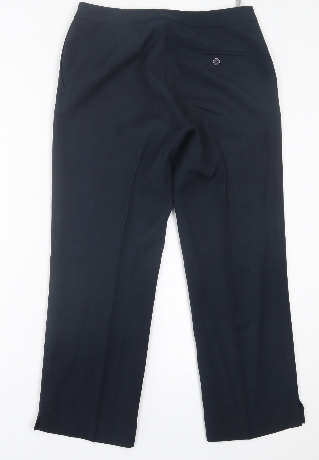 Warehouse Womens Blue  Polyester Trousers  Size 10 L26 in Regular Hook & Eye