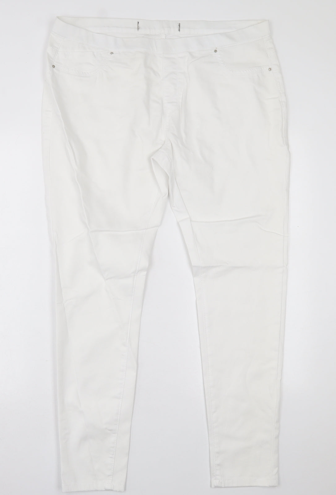 Womens UK Size 38 in Preworn Regular Fit Jegging White Trousers