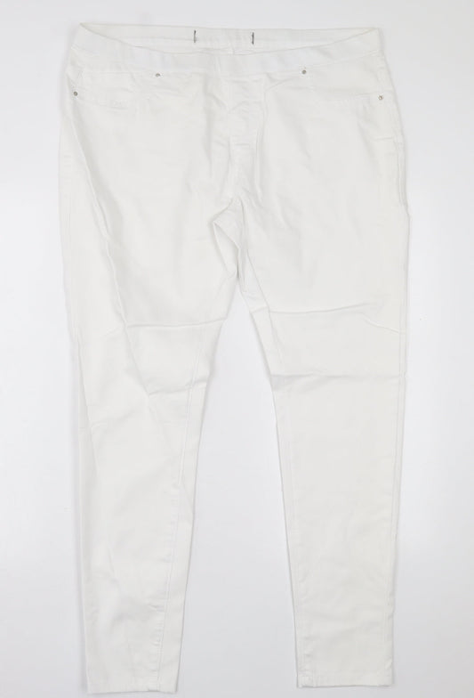 Womens UK Size 38 in Preworn Regular Fit Jegging White Trousers