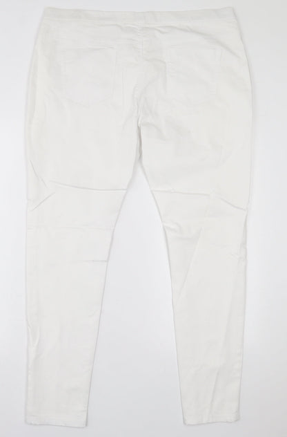 Womens UK Size 38 in Preworn Regular Fit Jegging White Trousers