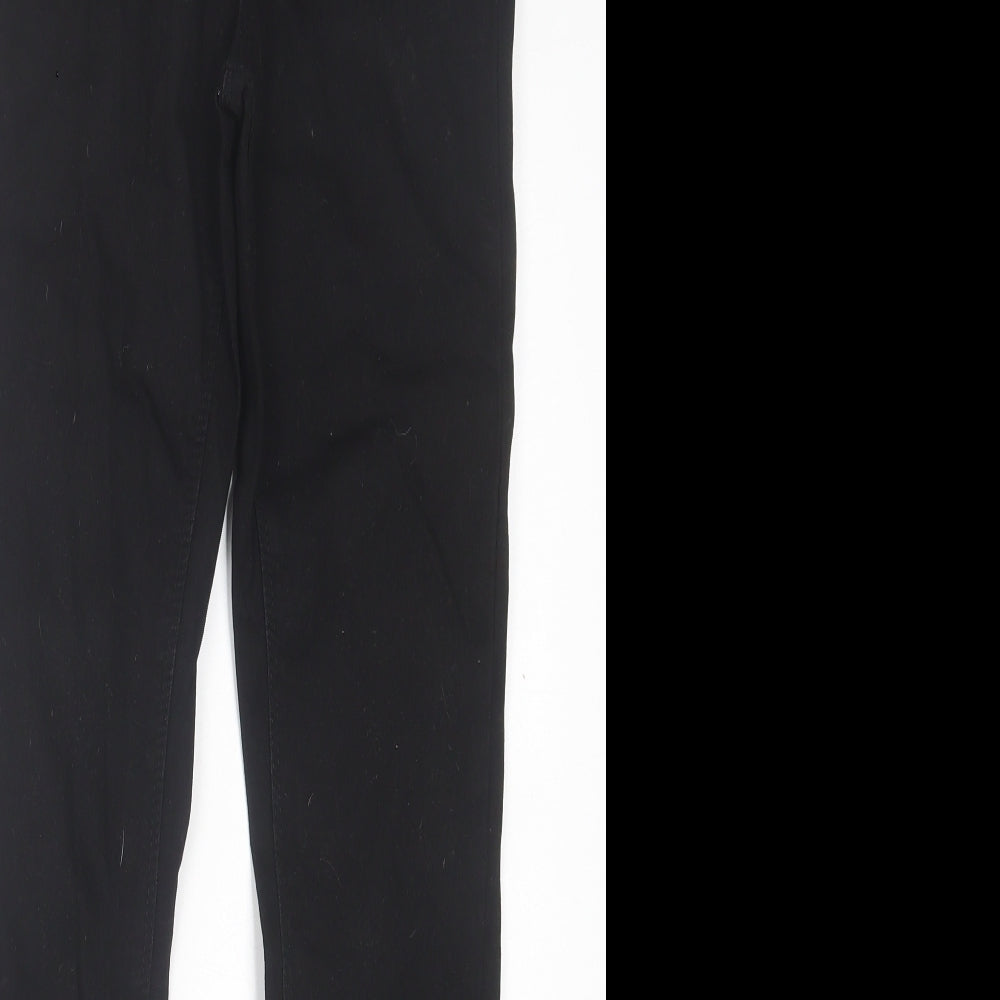 Denim & Co. Womens Black  Cotton Skinny Jeans Size 10 L29 in Regular Button