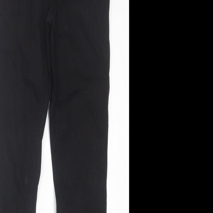 Denim & Co. Womens Black  Cotton Skinny Jeans Size 10 L29 in Regular Button