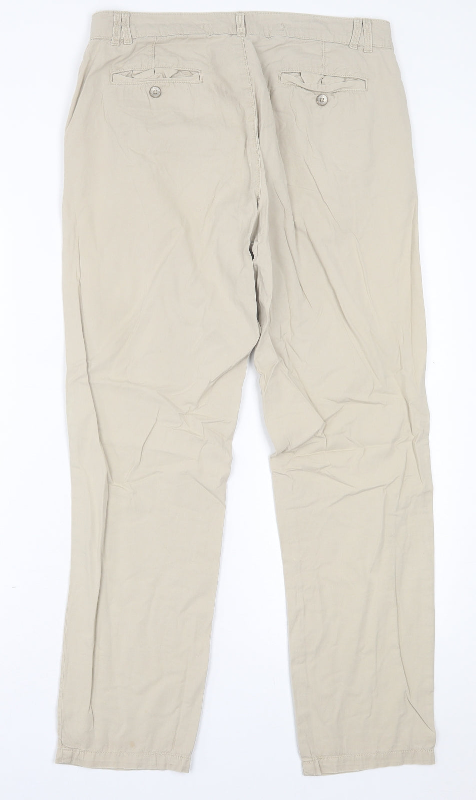 Womens UK Size 30 in Indigo Regular Fit  Beige Trousers