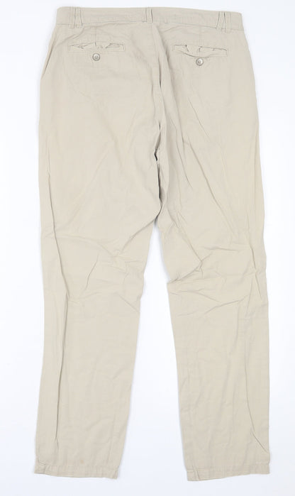 Womens UK Size 30 in Indigo Regular Fit  Beige Trousers
