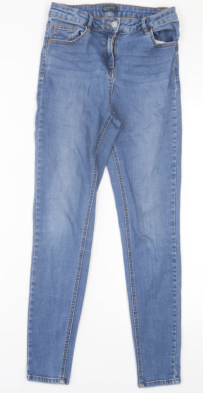 Womens UK Size 10 Papaya Regular Fit Skinny Black Jeans