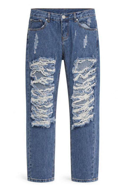 Womens UK Size S Glamorous Regular Fit Straight Blue Jeans