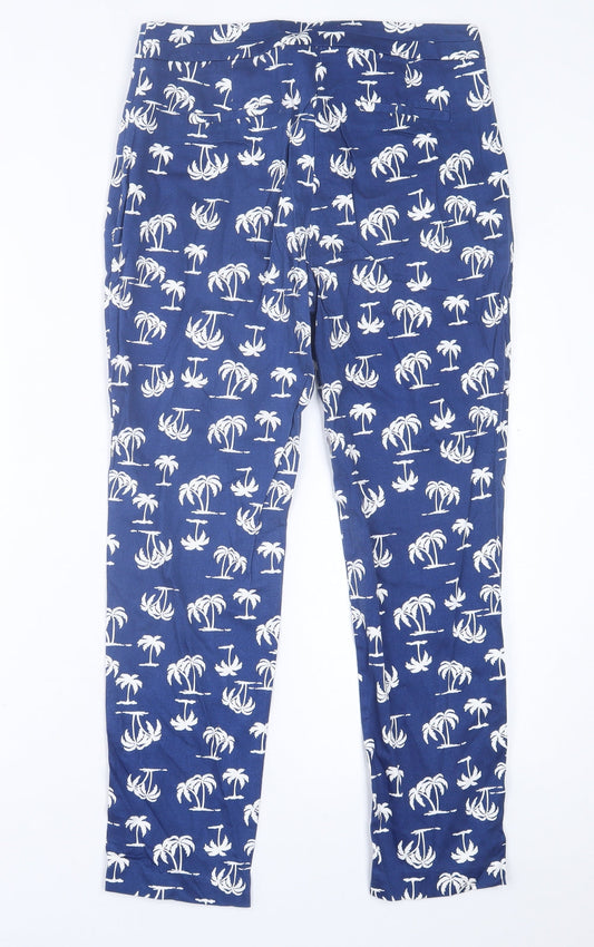 Womens UK Size 12 label Be Regular Fit  Blue Trousers