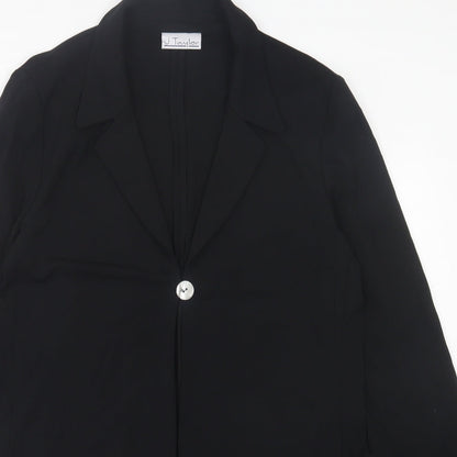 J. Taylor Womens Black   Jacket Blazer Size 12  Button
