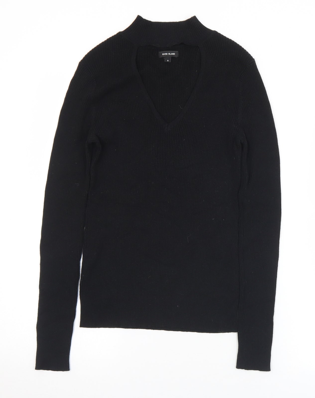 Womens UK Size 8 River Island Black Pullover Jumper