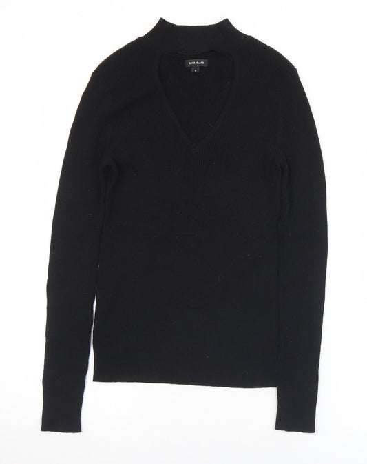 Womens UK Size 8 River Island Black Pullover Jumper