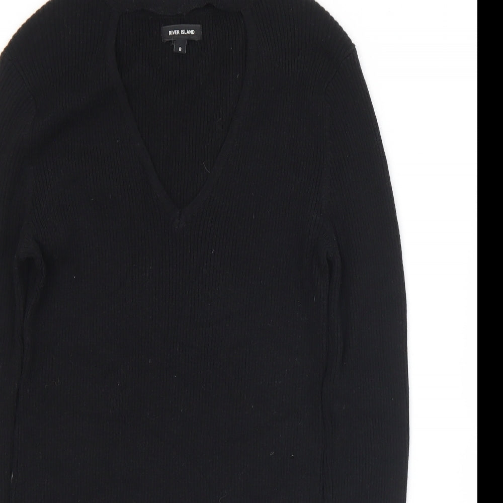 Womens UK Size 8 River Island Black Pullover Jumper