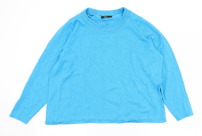 Womens UK Size L BM Blue Pullover Jumper
