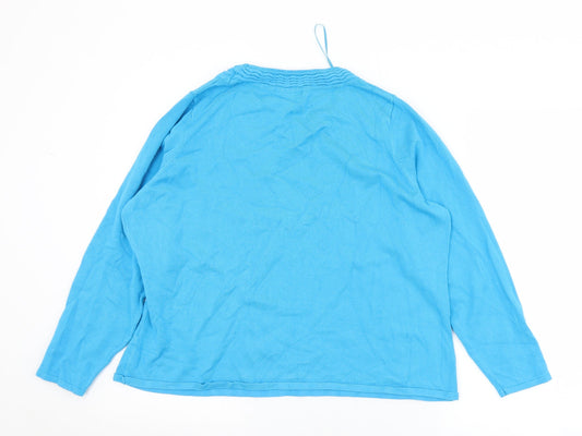 Womens UK Size L BM Blue Pullover Jumper
