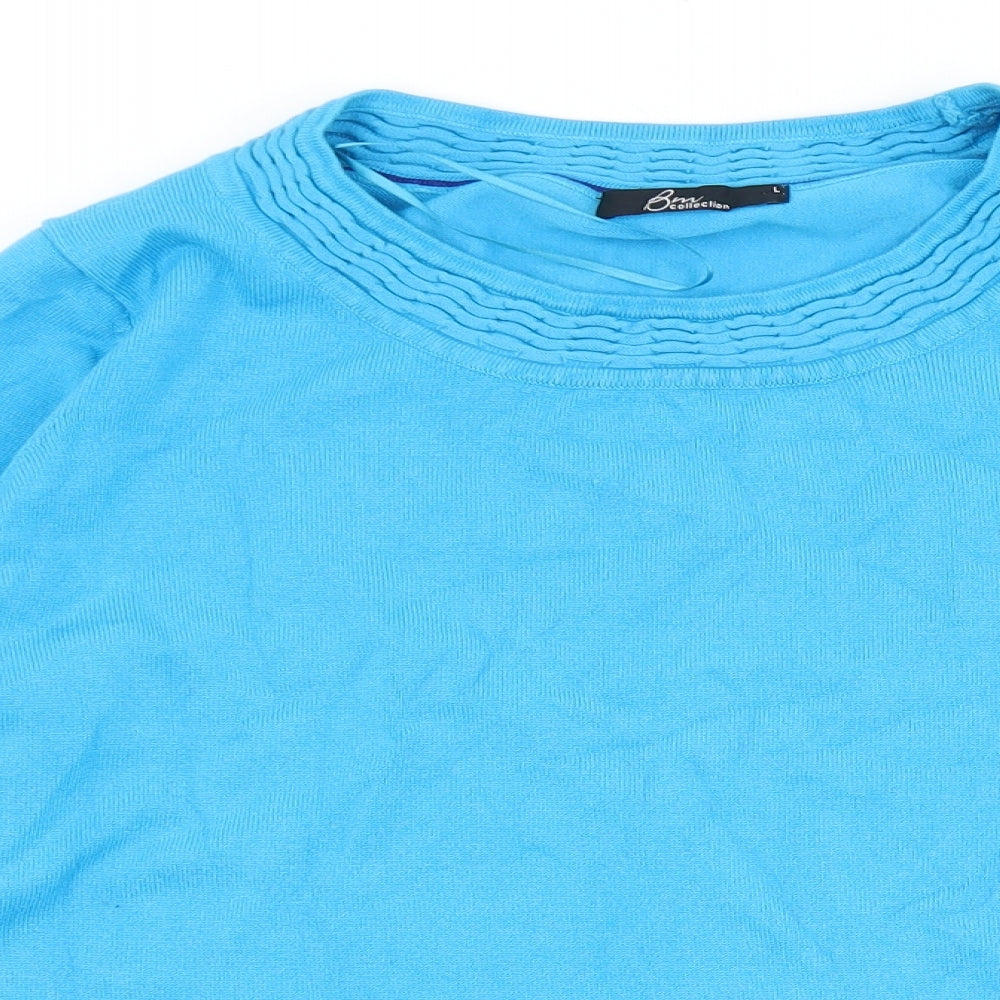 Womens UK Size L BM Blue Pullover Jumper