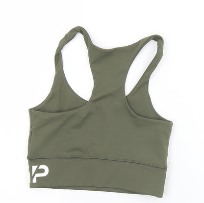 MP Womens Green  Polyester Cropped Tank Size S Round Neck