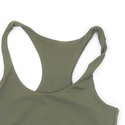 MP Womens Green  Polyester Cropped Tank Size S Round Neck