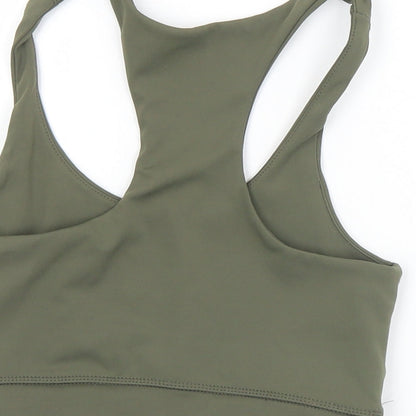 MP Womens Green  Polyester Cropped Tank Size S Round Neck