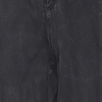 Denim & Co. Womens Black  Cotton Skinny Jeans Size 10 L28 in Regular Button