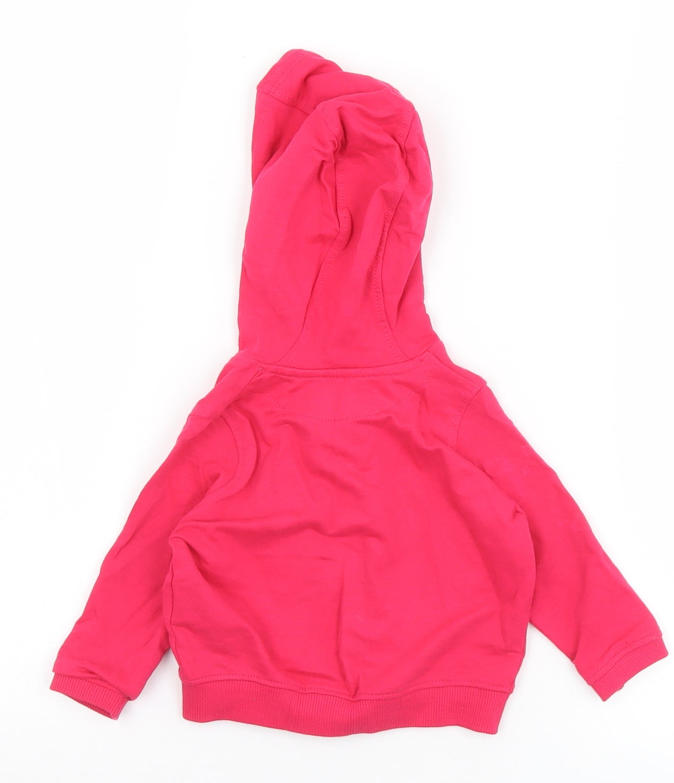 Peacocks Girls Pink Floral Cotton Full Zip Jumper Size 0-3 Months  Zip - Flowers