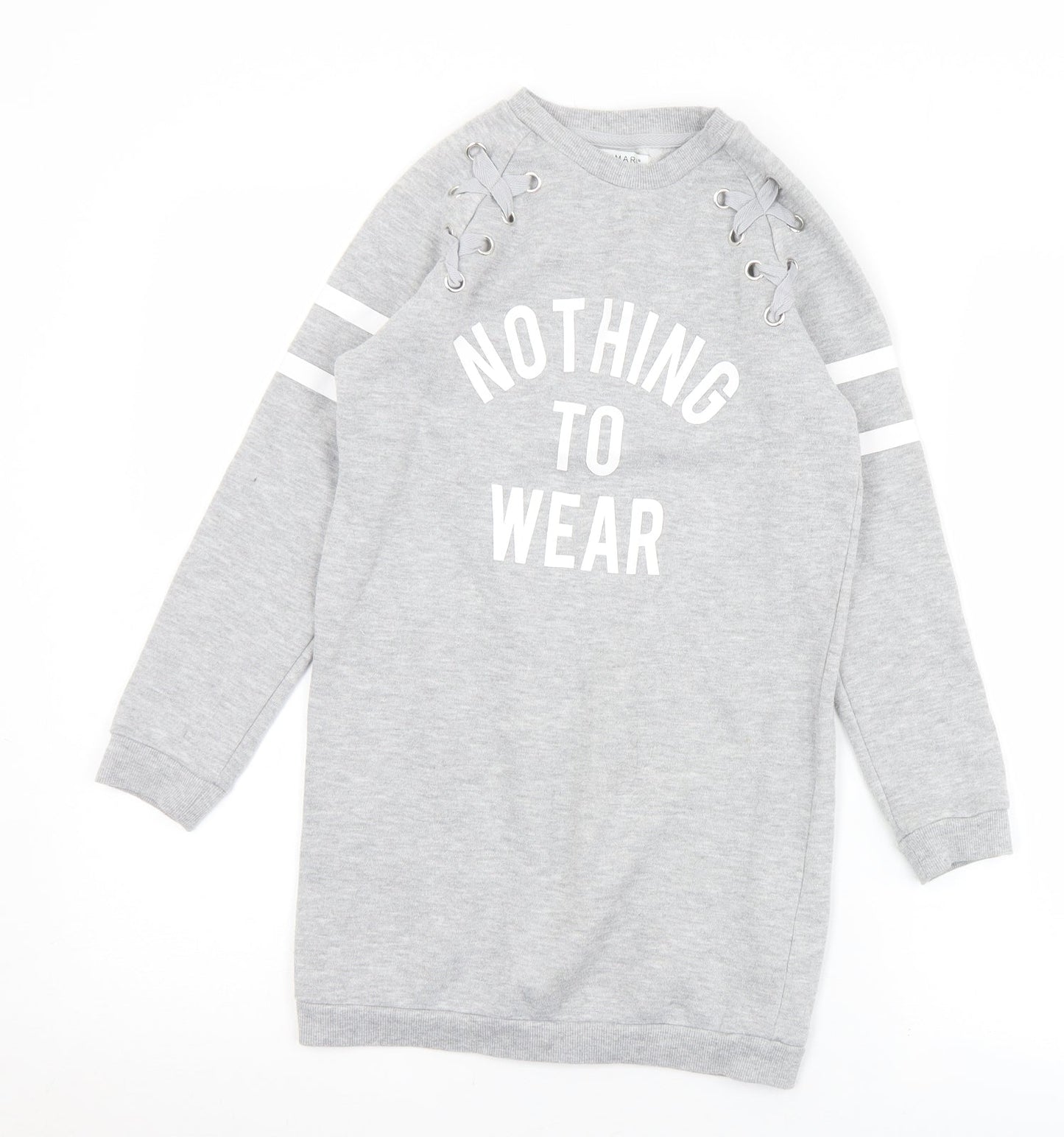 Primark Girls Grey  Polyester Pullover Sweatshirt Size 9-10 Years   - Nothing to Wear