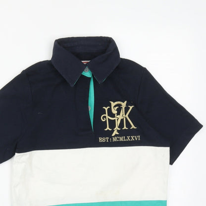 Kukri Womens Multicoloured  Cotton Basic Polo Size 8 Collared Button