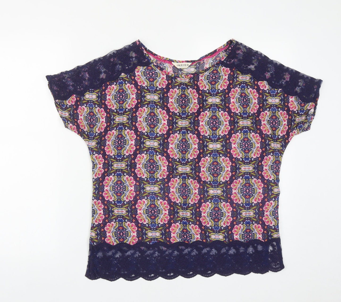 Womens UK Size 12 Marks and Spencer Multicoloured Basic Blouse
