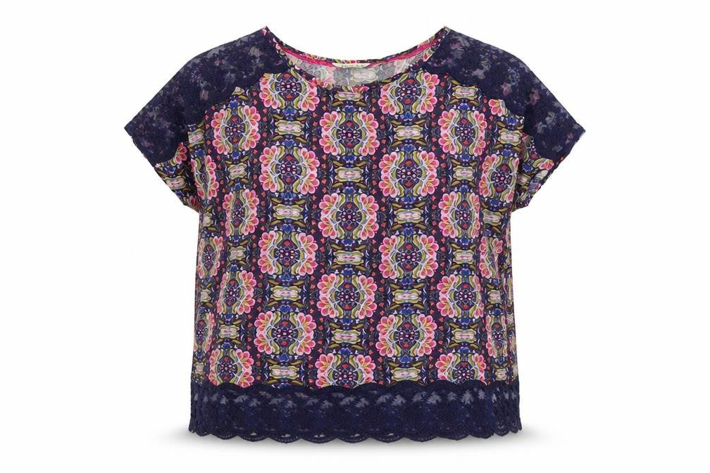 Womens UK Size 12 Marks and Spencer Multicoloured Basic Blouse