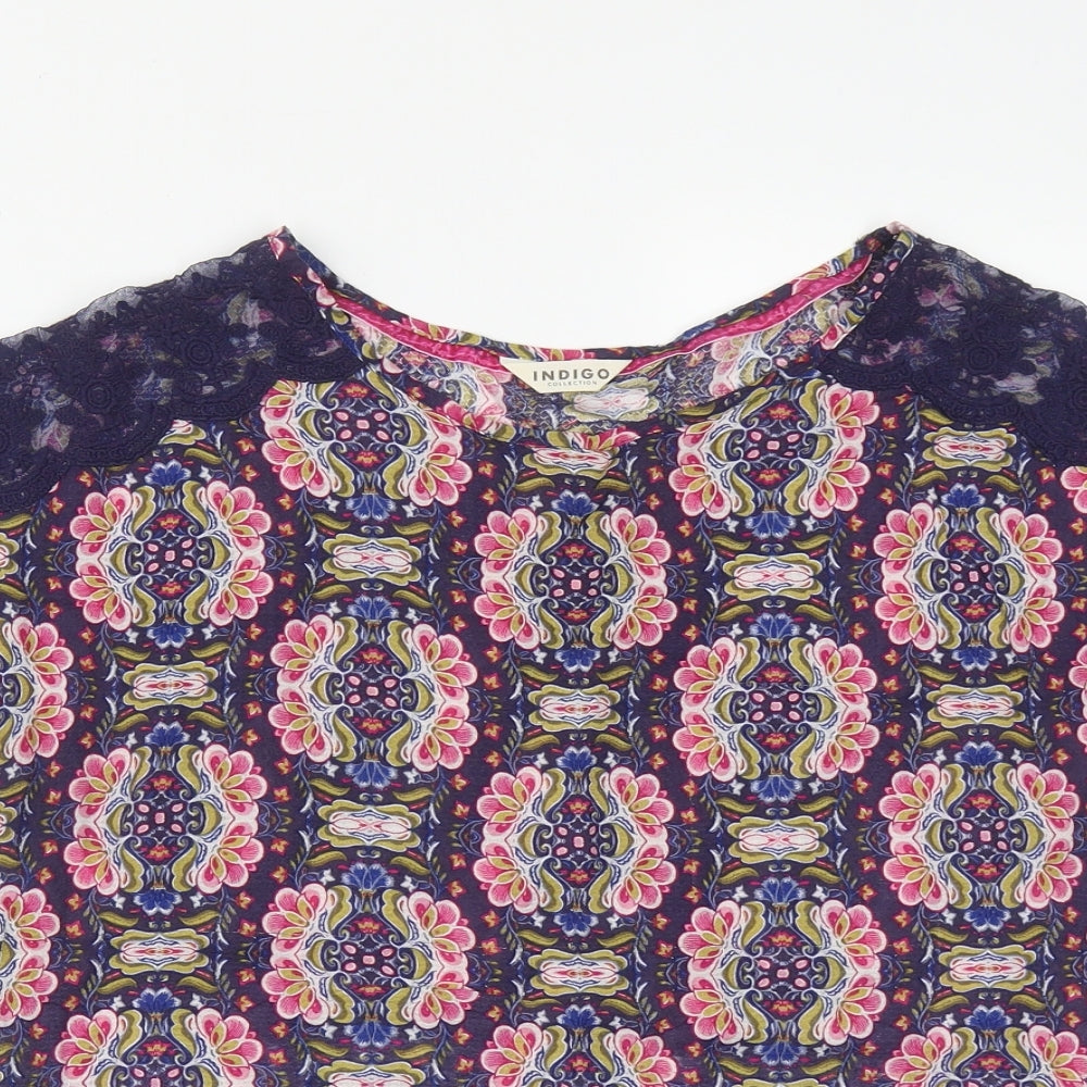 Womens UK Size 12 Marks and Spencer Multicoloured Basic Blouse