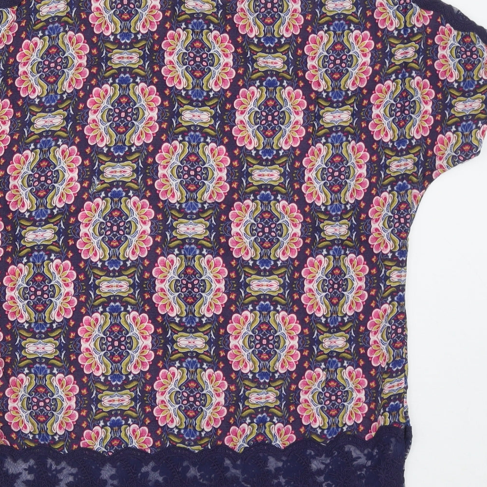 Womens UK Size 12 Marks and Spencer Multicoloured Basic Blouse