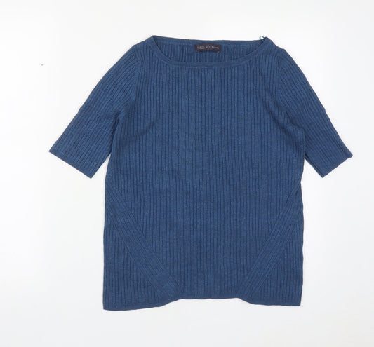 Womens UK Size 16 Marks and Spencer Blue Pullover Jumper