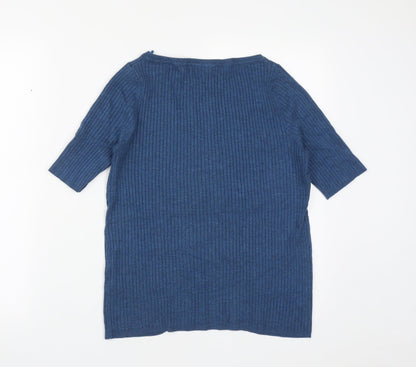 Womens UK Size 16 Marks and Spencer Blue Pullover Jumper
