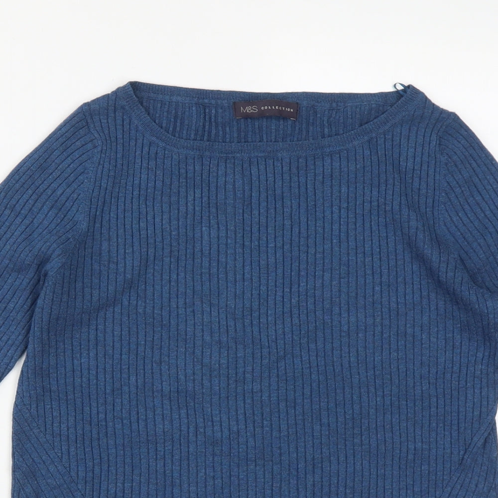 Womens UK Size 16 Marks and Spencer Blue Pullover Jumper