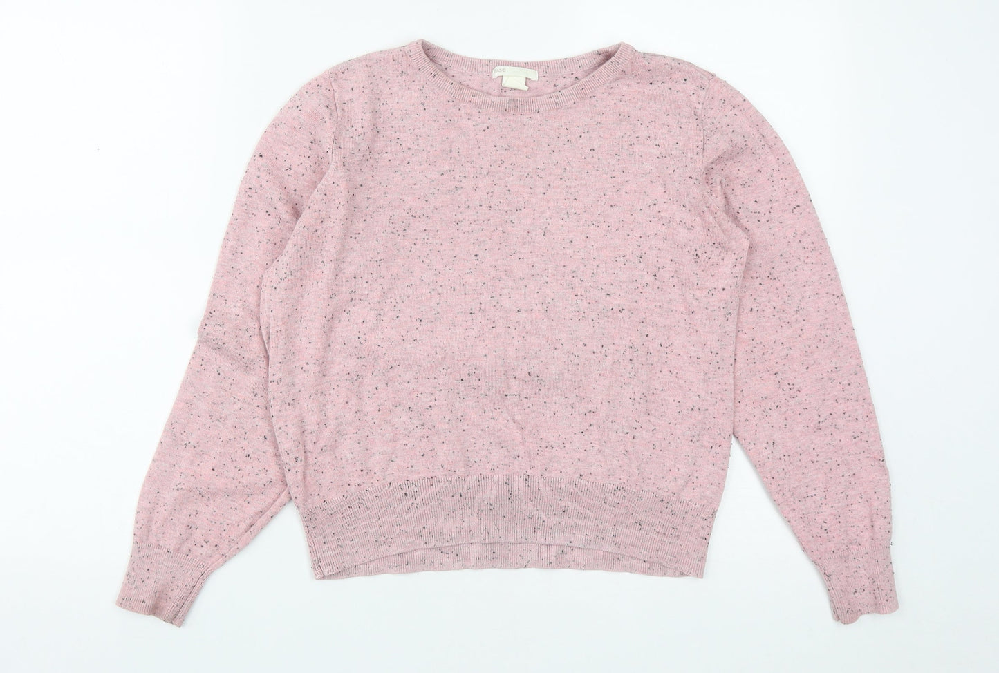 Womens UK Size M H&M Pink Pullover Jumper